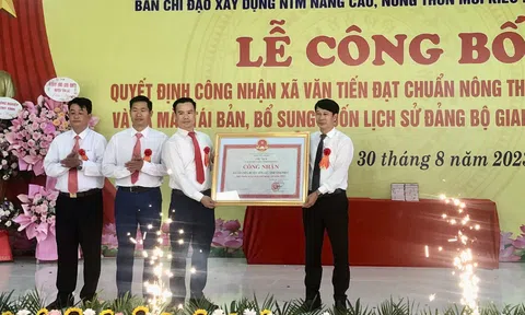 Vĩnh Phúc: Văn Tiến (Yên Lạc) đạt chuẩn nông thôn mới nâng cao