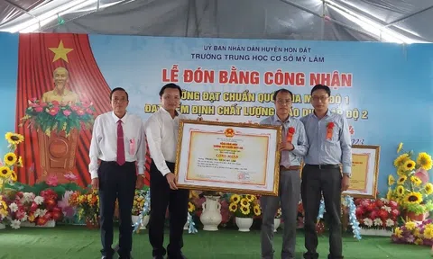 Kiên Giang: Trường THCS Mỹ Lâm (Hòn Đất) đạt chuẩn Quốc gia mức độ 1, đạt kiểm định chất lượng giáo dục cấp độ 2 và khai giảng năm học mới.