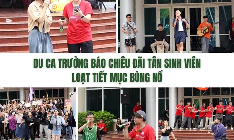 Du ca trường Báo chiêu đãi tân sinh viên loạt tiết mục bùng nổ