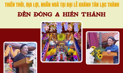 Thiên thời, địa lợi, nhân hoà tại đại lễ Khánh tán lạc thành đền Đông A Hiển Thánh