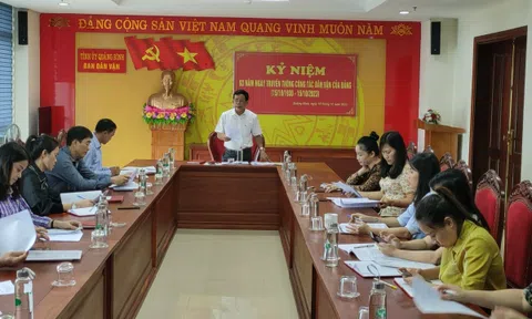 Chi bộ Ban Dân vận Tỉnh ủy Quảng Bình: Tổ chức sinh hoạt chuyên đề  tìm hiểu truyền thống 93 năm công tác dân vận của Đảng