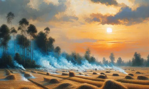 Khói  lam  chiều