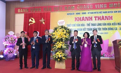 Vĩnh Phúc: Niềm vui khánh thành 4 khu thiết chế làng văn hóa kiểu mẫu ở Tam Đảo kết hợp với ngày hội Đại đoàn kết toàn dân tộc