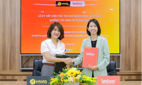 Thế Giới Di Động hợp tác tái chế băng rôn, áp phích với Limloop, hạn chế rác thải nhựa ra môi trường