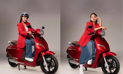 CARA Phương bừng "chất" riêng cùng xe máy điện VinFast
