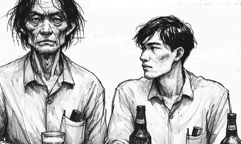Đèn nhà bên vẫn sáng