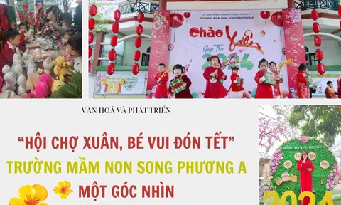 Hà Nội: “Hội chợ Xuân, bé vui đón Tết” Trường mầm non Song Phương A - một góc nhìn