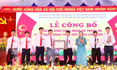 Vĩnh Phúc: Xã Trung Hà (Yên Lạc) đón Bằng công nhận đạt chuẩn NTM nâng cao