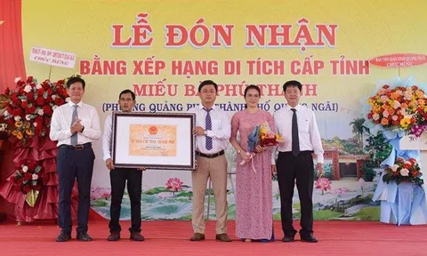 Quảng Ngãi: Miếu bà Phú Thạnh được công nhận Di tích lịch sử cấp tỉnh