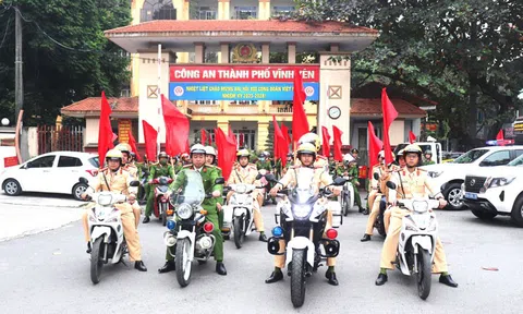 Vĩnh Phúc: Công an TP Vĩnh Yên đảm bảo trật tự an toàn giao thông