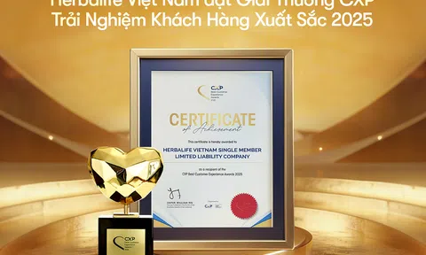 Herbalife Việt Nam đạt giải thưởng khu vực "CXP trải nghiệm khách hàng xuất sắc" năm 2025