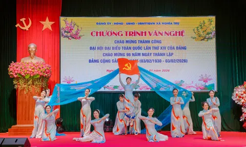 Hưng Yên: Xã Nghĩa Trụ tổ chức đêm văn nghệ chào mừng thành công Đại hội XIV của Đảng
