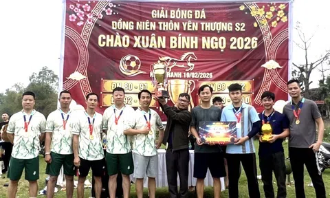 Giải bóng đá Xuân Bính Ngọ 2026: Nét đẹp văn hóa ở Yên Thượng