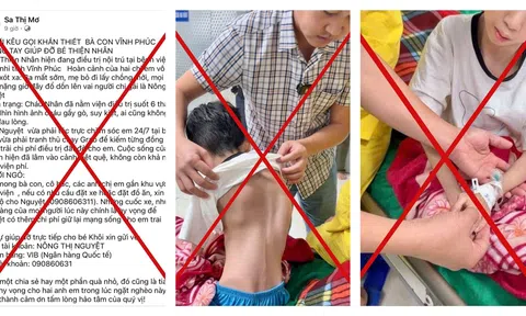 Phú Thọ: Bệnh viện Sản Nhi Vĩnh Phúc cảnh báo thông tin giả mạo kêu gọi từ thiện