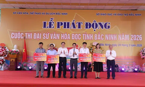Bắc Ninh phát động Cuộc thi Đại sứ Văn hóa đọc năm 2026, lan tỏa tình yêu tri thức trong thế hệ trẻ.