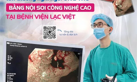 Phú Thọ: Bệnh viện Hữu Nghị Lạc Việt phát hiện tổn thương nghi ngờ ung thư sớm nhờ nội soi công nghệ cao
