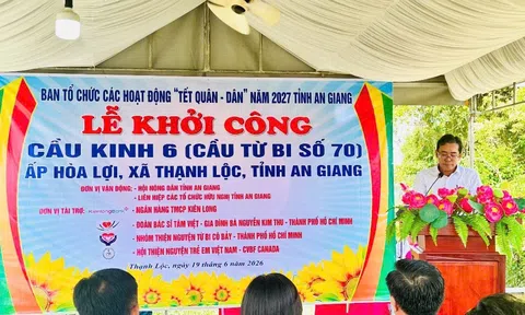 An Giang: Khởi công xây dựng cầu Kinh 6 xã Thạnh Lộc