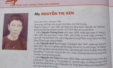 Hồ sơ tìm kiếm liệt sĩ: Ba người con của Bà mẹ Việt Nam anh hùng Nguyễn Thị Xén ra trận, mới có một người được trở về