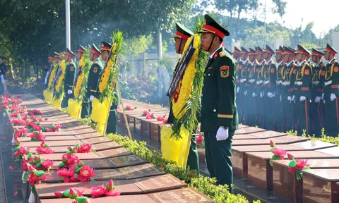 Cần Thơ: Truy điệu, an táng 38 hài cốt liệt sĩ