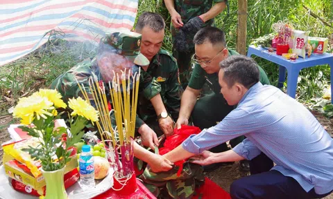 Tuyên Quang: Từ thông tin người dân, tìm thấy hài cốt nghi là liệt sĩ ở phường Bình Thuận