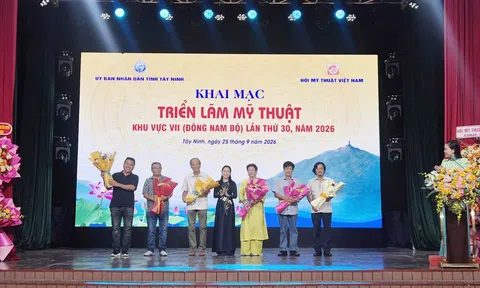 Tây Ninh: Khai mạc Triển lãm Mỹ thuật khu vực Đông Nam Bộ lần thứ 30