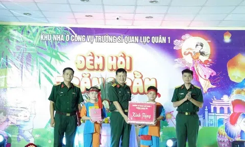 Trung thu nhớ Bác, ấm áp “Đêm hội Trăng rằm” tại Khu nhà ở công vụ Trường Sĩ quan Lục quân 1