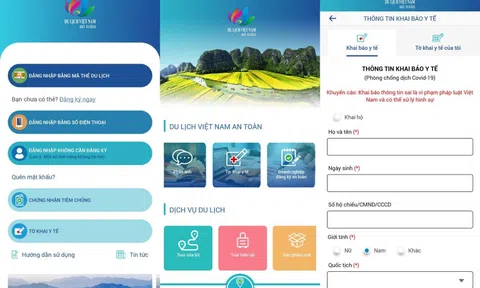 Tích hợp tính năng 'Tờ khai y tế' trên ứng dụng 'Du lịch Việt Nam an toàn'