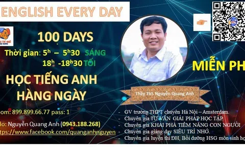 Thầy giáo Nguyễn Quang Anh với dự án DẠY HỌC TIẾNG ANH MIỄN PHÍ cho học sinh