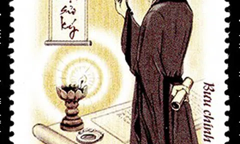 Bộ tem 'Kỷ niệm 700 năm ngày mất nhà sử học Lê Văn Hưu (1230-1322)'