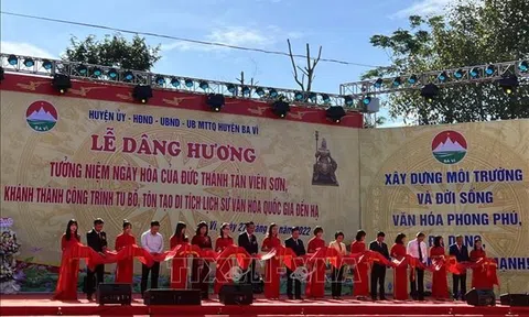 Hà Nội: Dâng hương tưởng niệm ngày hóa Đức Thánh Tản Viên Sơn, tu bổ, tôn tạo Di tích lịch sử văn hóa Quốc gia đền Hạ.