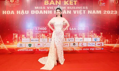 Hoa hậu Khương Phương Anh chấm thi Hoa hậu Doanh nhân Việt Nam 2023