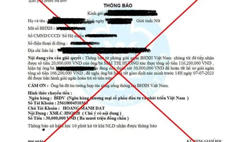 Tái diễn lừa đảo làm dịch vụ BHXH trên mạng xã hội