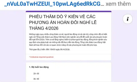 Lấy ý kiến về 3 phương án hoán đổi ngày nghỉ lễ Giỗ tổ Hùng Vương và 30/4 - 1/5