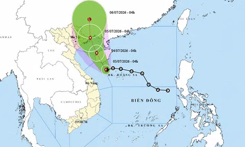 Ngày 3/7: Bão Maysak hướng vào Vịnh Bắc Bộ, Đông Bắc Bộ mưa rất lớn