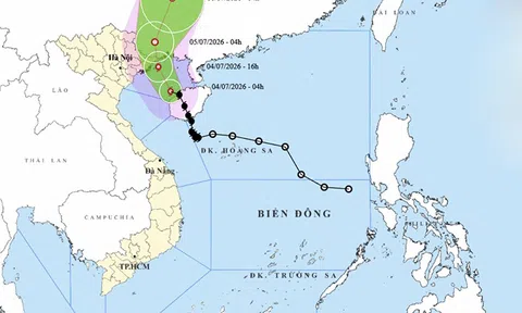 Ngày 4/7: Bão số 1 áp sát Quảng Ninh, Bắc Bộ mưa rất lớn