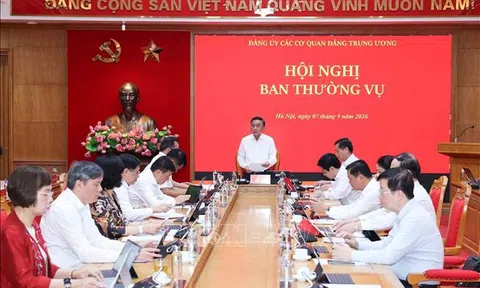 Thường trực Ban Bí thư chủ trì Hội nghị Ban Thường vụ Đảng ủy các cơ quan Đảng Trung ương