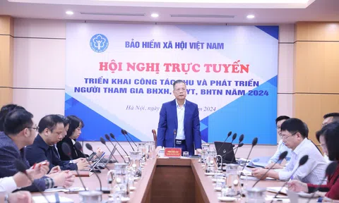 BHXH Việt Nam tổ chức Hội nghị trực tuyến triển khai công tác thu và phát triển người tham gia BHXH, BHYT, BH thất nghiệp năm 2024
