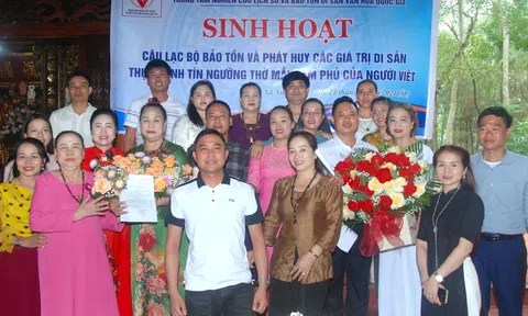 Sinh hoạt CLB Bảo tồn và Phát huy các giá trị di sản thực hành tín ngưỡng thờ Mẫu Tam phủ tại đền Tam Lang