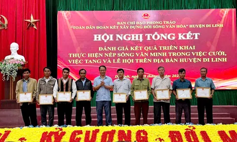 Huyện Di Linh, Lâm Đồng: Tổng kết đánh giá kết quả triển khai thực hiện nếp sống văn minh trong việc cưới, việc tang và lễ hội