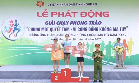 Nghệ An tổ chức giải chạy phong trào “Chung một quyết tâm - Vì cộng đồng không ma túy”