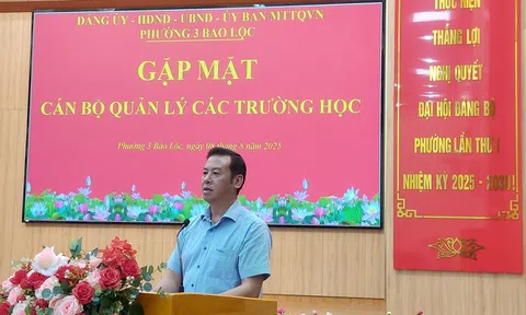 Phường 3 Bảo Lộc, Lâm Đồng: Gặp mặt cán bộ quản lý các trường học