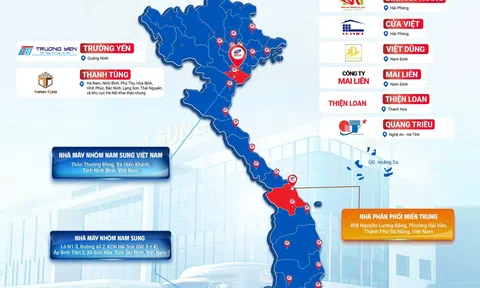 Nhôm Nam Sung hoàn thiện mạng lưới 8 đại lý chính hãng tại khu vực miền Bắc và Bắc Trung Bộ