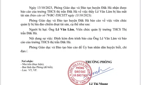 Kon Tum: Không nghe lời cảnh báo, hai giáo viên bị lừa gần 1,4 tỉ đồng