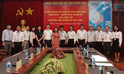 Đoàn công tác Ủy ban Văn hóa Giáo dục của Quốc hội làm việc với trường Cao đẳng Lê Quý Đôn