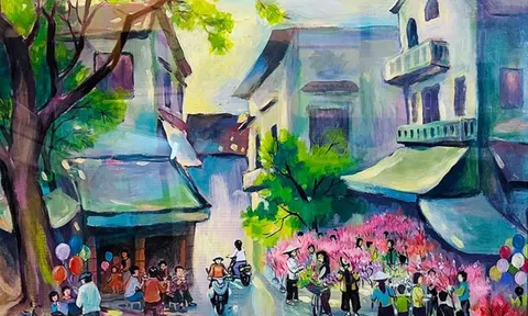 Họa sĩ Lê Tiến Vượng cùng triển lãm “Sắc màu phố - quê”