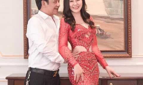 Nghệ sĩ Quang Tèo thân thiết với Hoa hậu Phan Kim Oanh khiến dân mạng thắc mắc