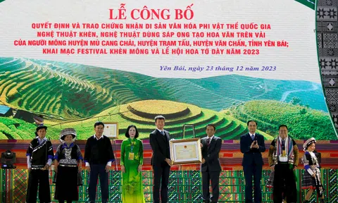 Yên Bái: Nghệ thuật khèn, Nghệ thuật dùng sáp ong tạo hoa văn trên vải của người Mông được công nhận là di sản văn hóa phi vật thể quốc gia
