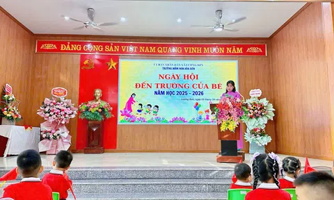Trường Mầm non Hoà Sơn (Lương Sơn) khai giảng năm học 2025 - 2026