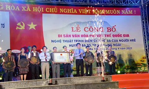 Nghệ thuật trình diễn Chiêng ba của người Hrê huyện Ba Tơ, tỉnh Quảng Ngãi - Di sản văn hóa phi vật thể cấp quốc gia