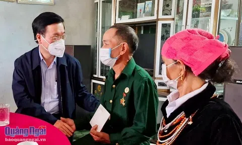 Thường trực Ban Bí thư Võ Văn Thưởng thăm, chúc tết tỉnh Quảng Ngãi